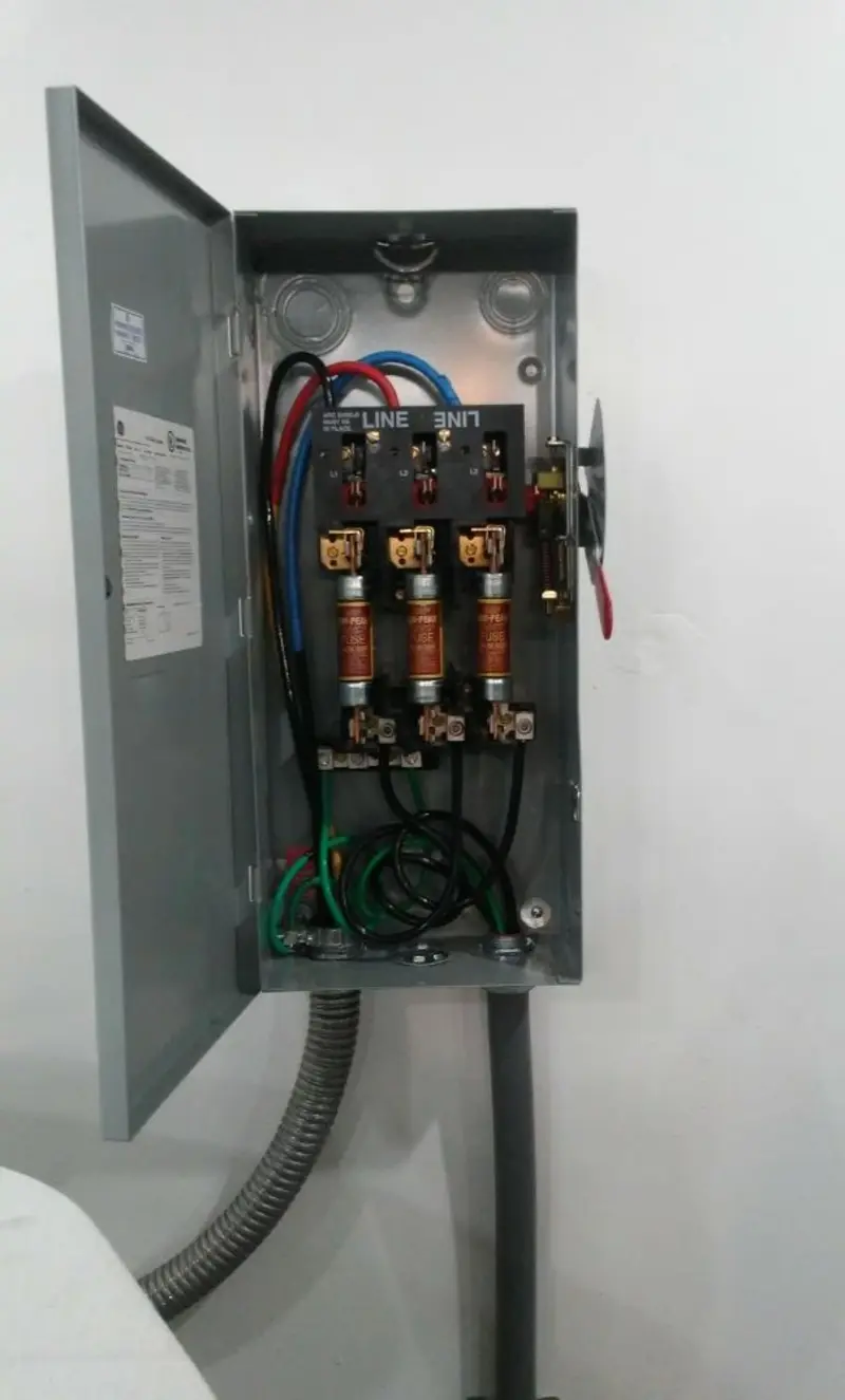 Three-phase disconnect switch installed for Electrical Wiring & Rewiring in Crescent City