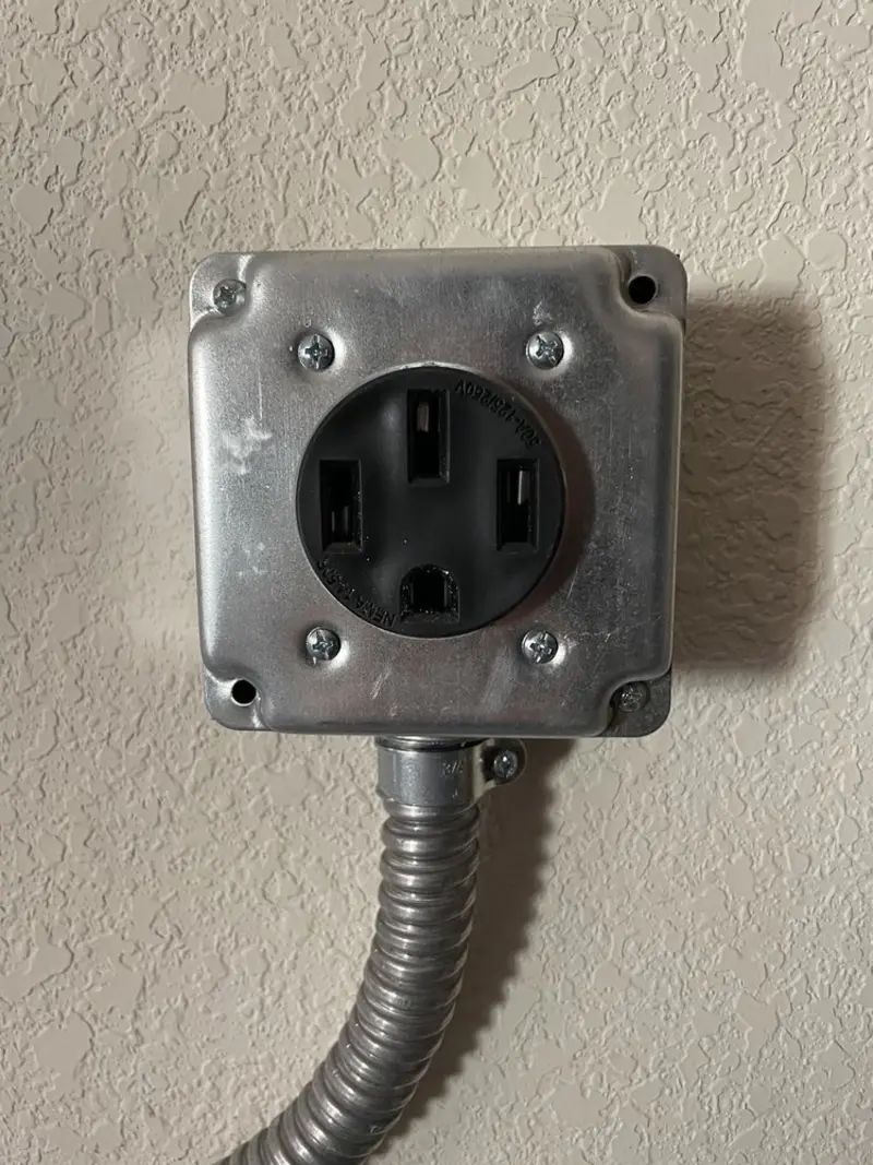 NEMA 14-50 outlet installed for Electrical Panel Upgrade in Crescent City